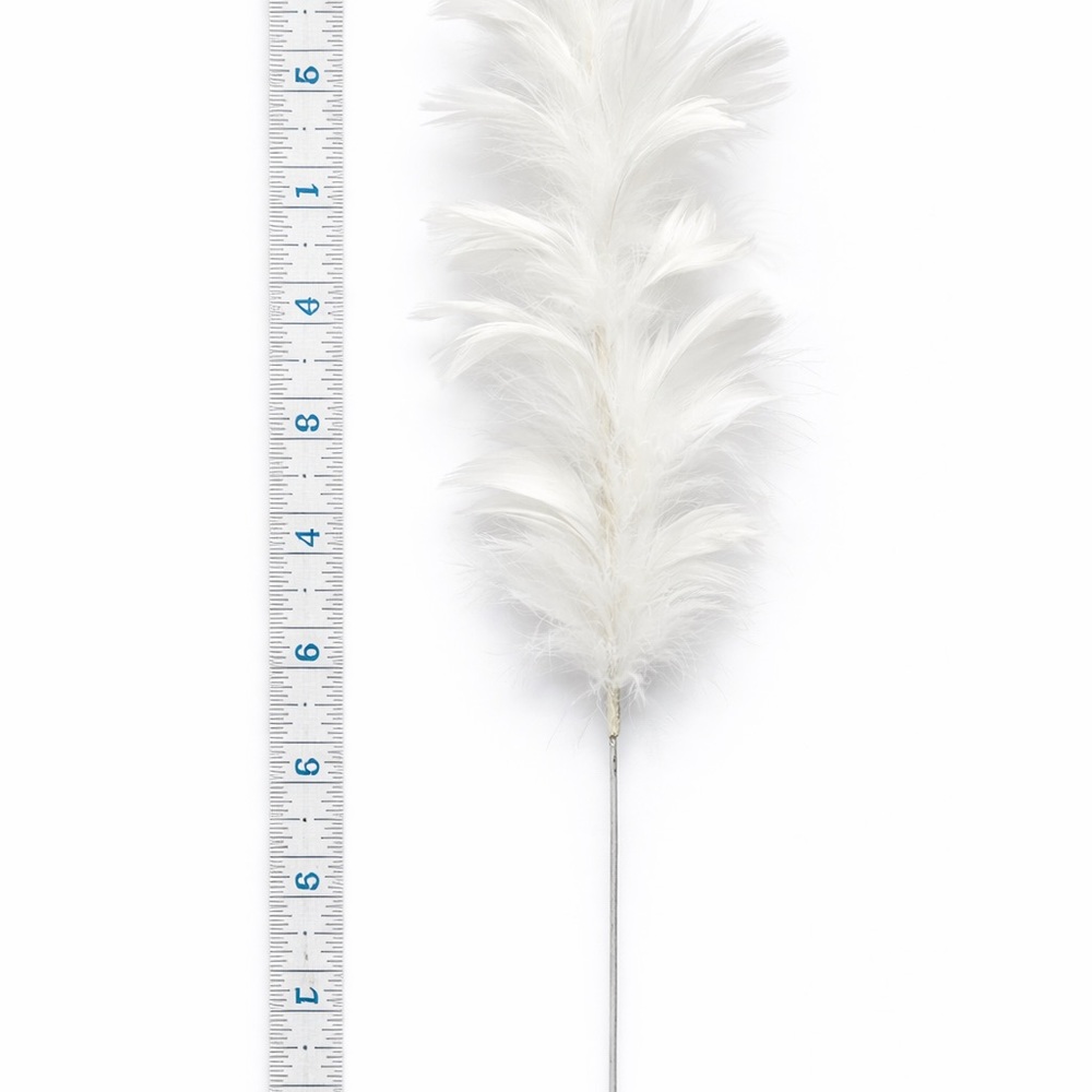 10 Craft Feathers 12–13” White & Gray DIY Wedding Centerpiece Decor - Picture 4 of 5